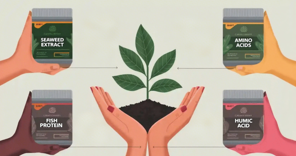 A Clear Guide to Choosing Between Seaweed Extract, Amino Acids, Humic Acid, and Fish Protein Fertilizers